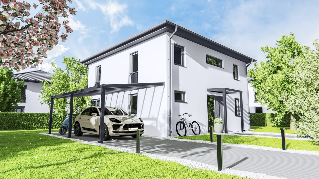 Aluminium-Carport in modernem Design
